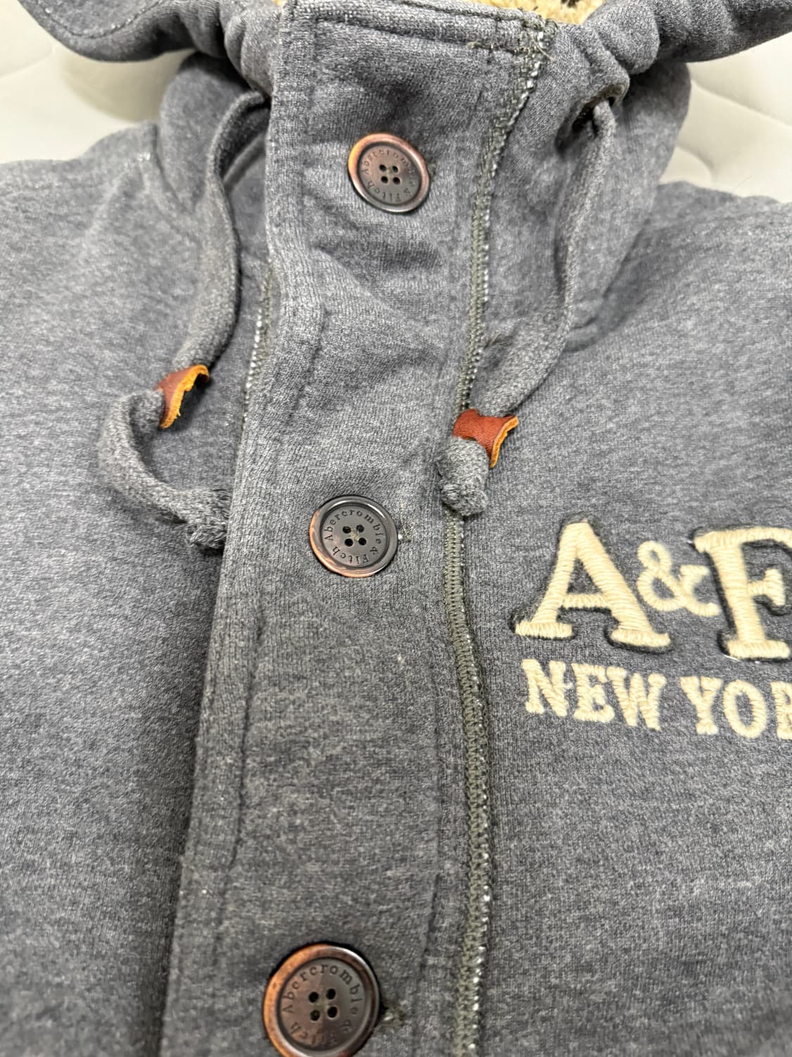아베크롬비 그레이 후드 집업 S 사이즈 구재 빈티지 상품이미지7
