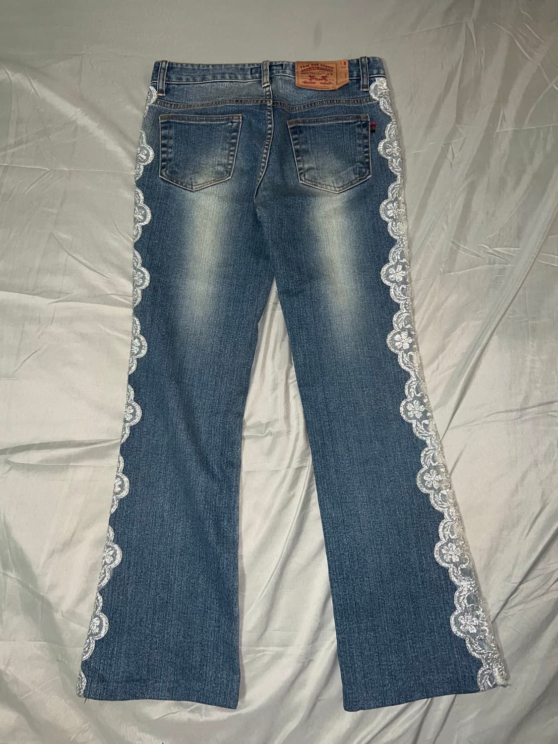 ✨vintage lace denim pants 레이스 부츠컷바지 y2k✨ 상품이미지3