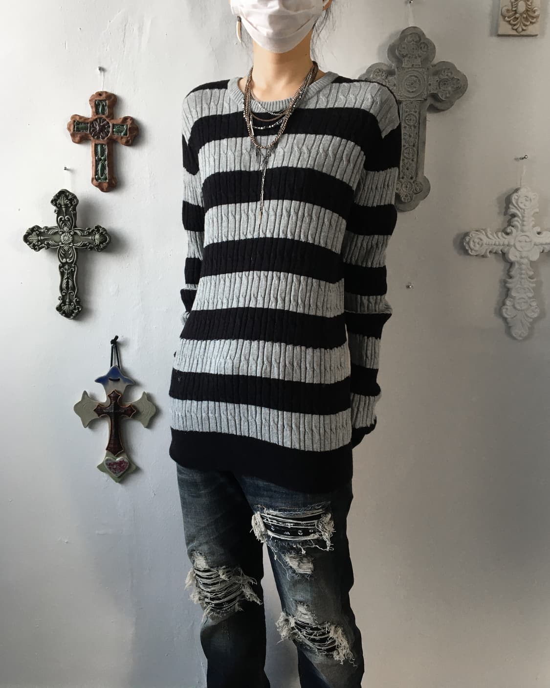 Cable pattern knit 상품이미지5