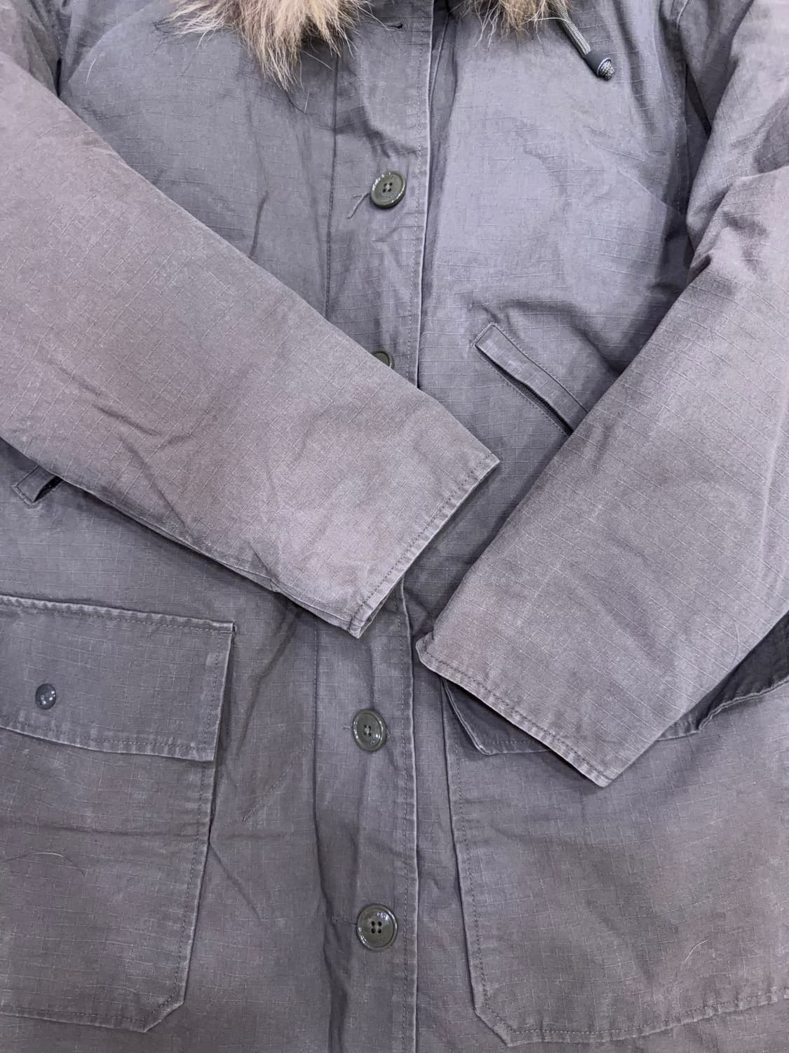 스튜디오 톰보이 라쿤 퍼 덕다운 롱 야상 자켓 점퍼 80 상품이미지7