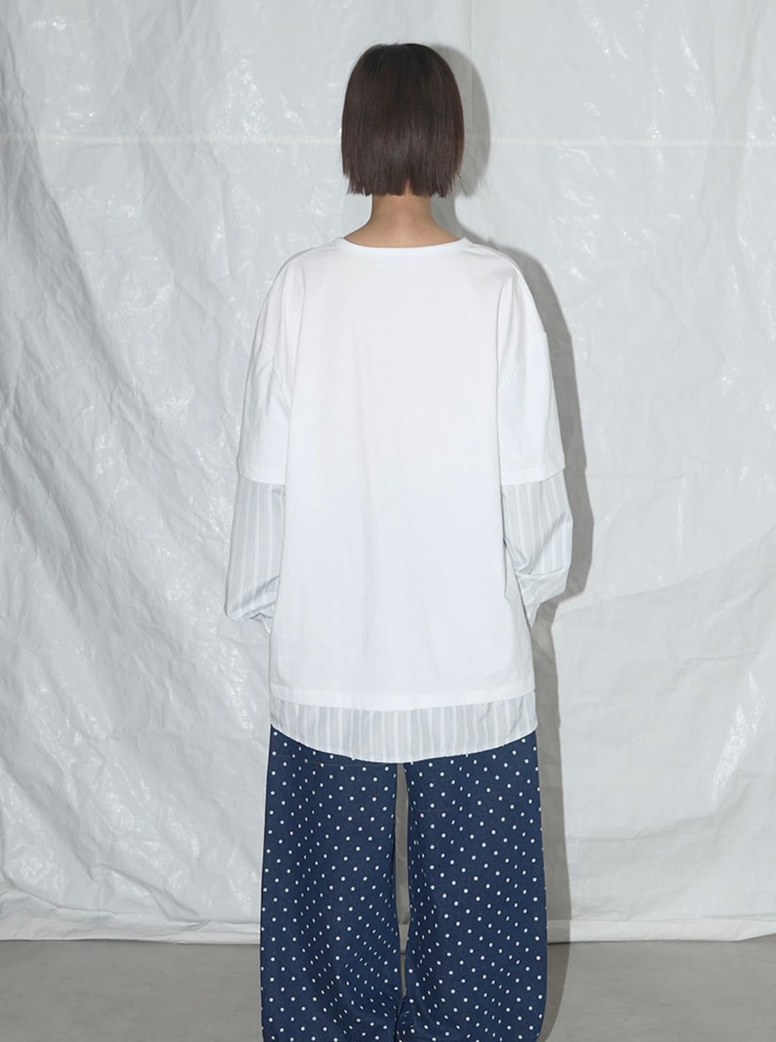 팬시클럽 베이비걸 스트라이프 레이어드 롱슬리브 화이트 상품이미지2