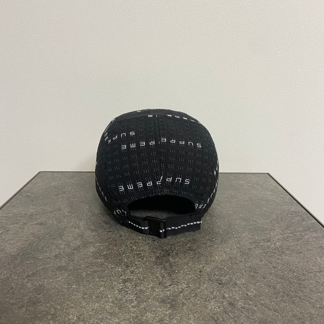 (OS) 슈프림 박스로고 캠프캡 모자 스티치 자카드 블랙 상품이미지4