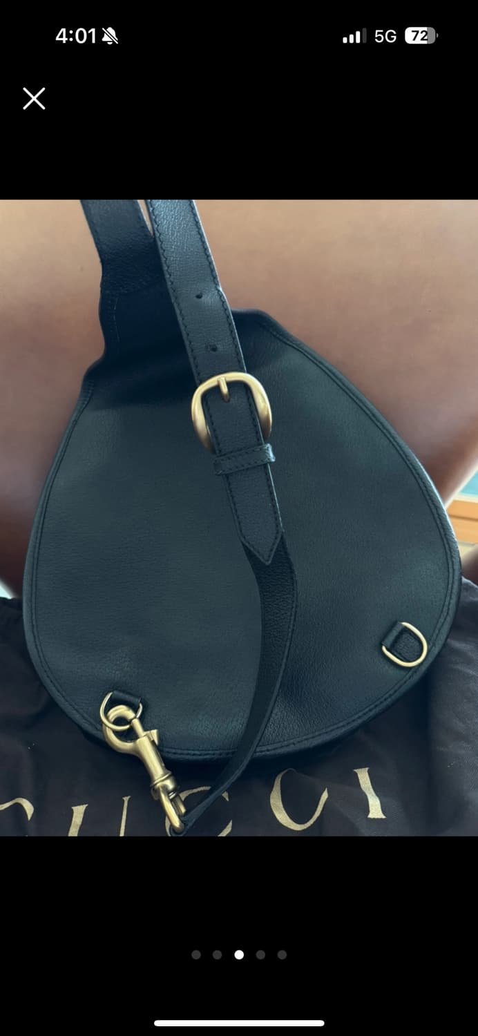 구찌 빈티지 홀스빗 스웨이드 슬링백  상품이미지3