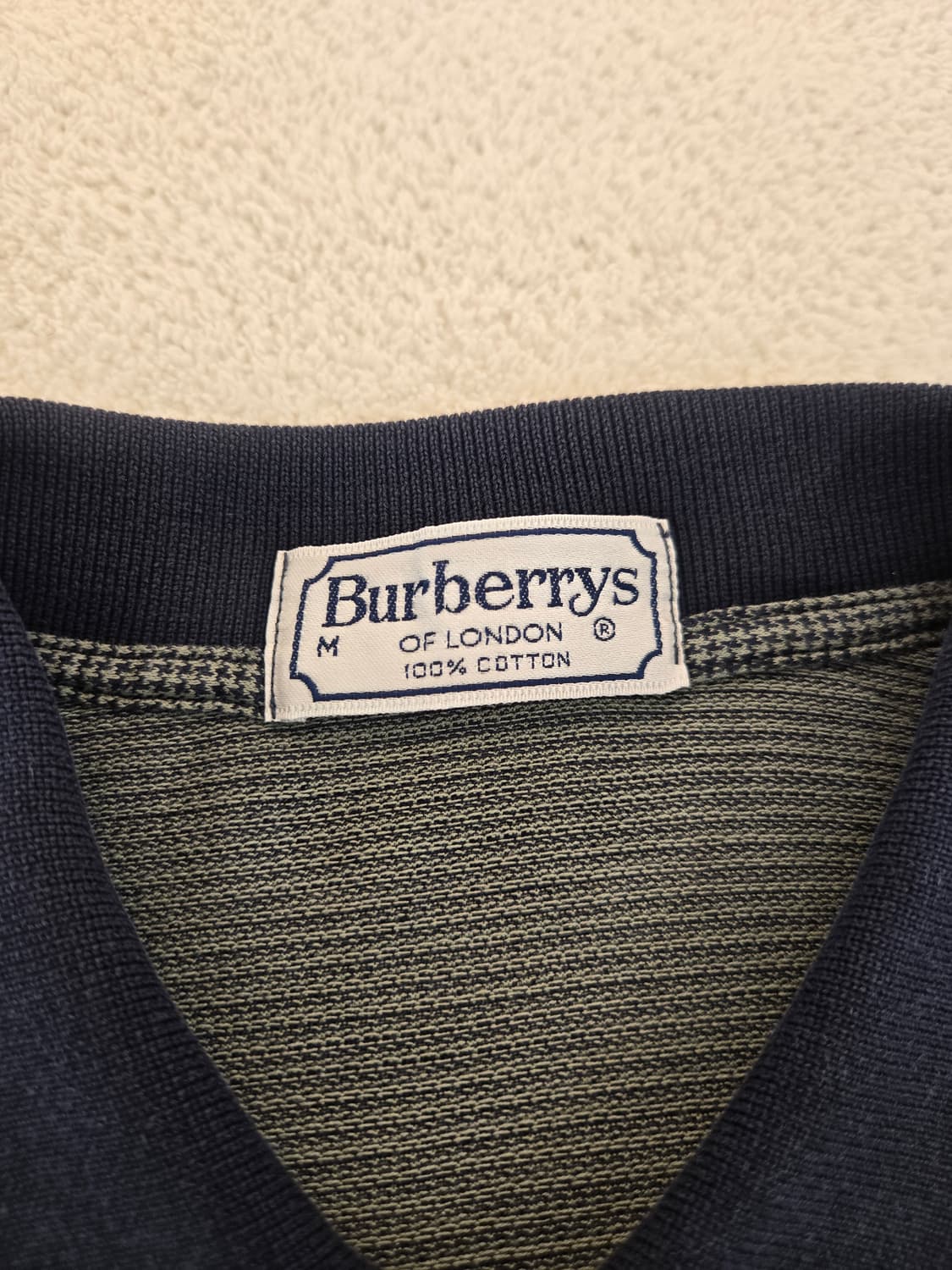 버버리 블랙/네이비 반팔 폴로티(아메카지감성) M 상품이미지8