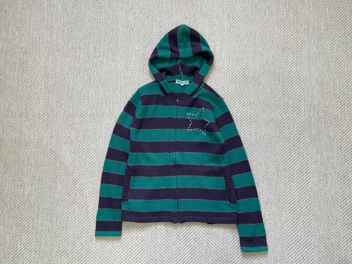 빈티지 키즈 스타 멀티 스트라이프 니트 후드 상품이미지2