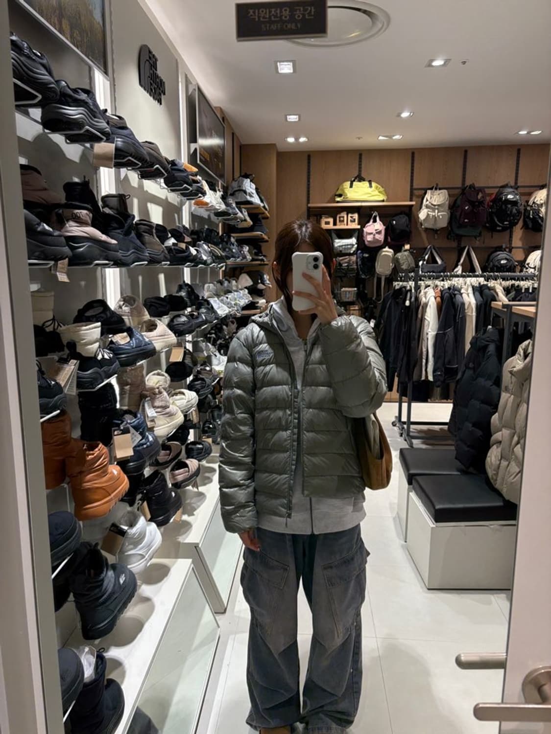 실물 존예! 새상품 노스페이스 경량패딩 마티에 라이트 카키 상품이미지1