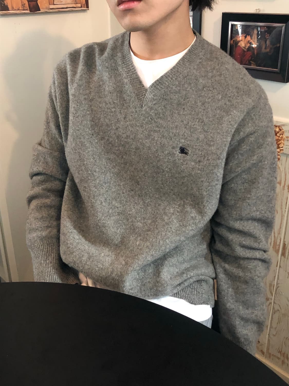 버버리 브이넥 스웨터 상품이미지1