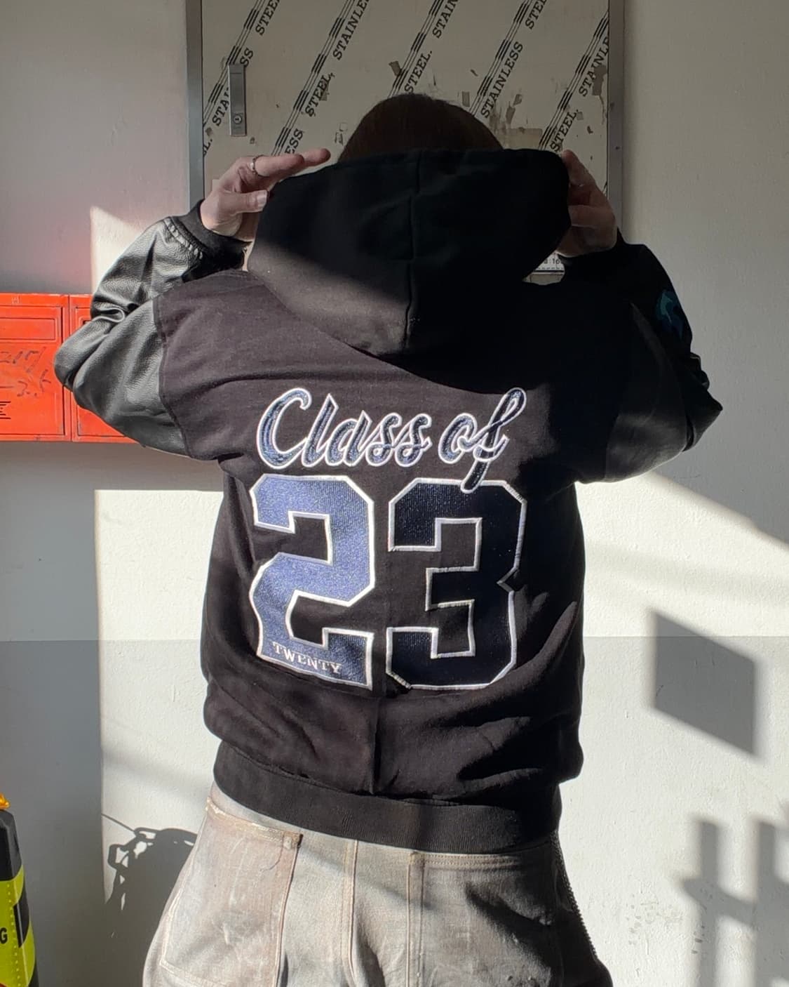 90s 빈티지 올드스쿨 블랙패치 바시티 jk 상품이미지1