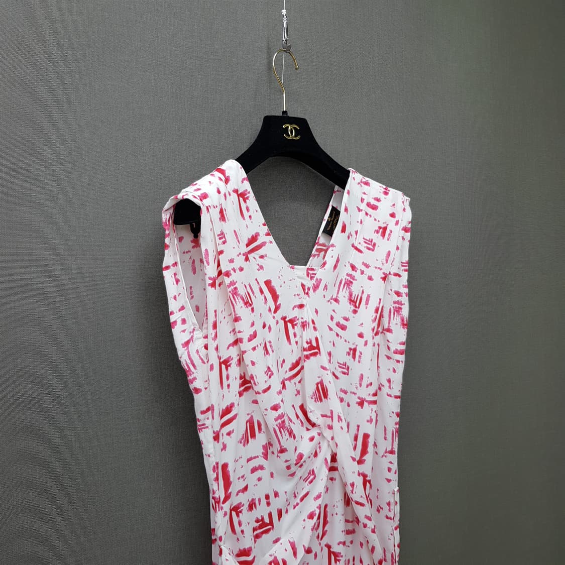 비비안웨스트우드 핑크 브러쉬 패턴 랩 원피스 38사이즈 상품이미지3