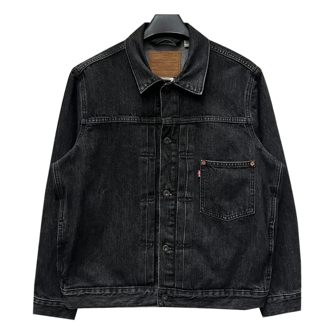 리바이스 프리미엄 타입1 흑청 데님 트러커 자켓 L 상품이미지1