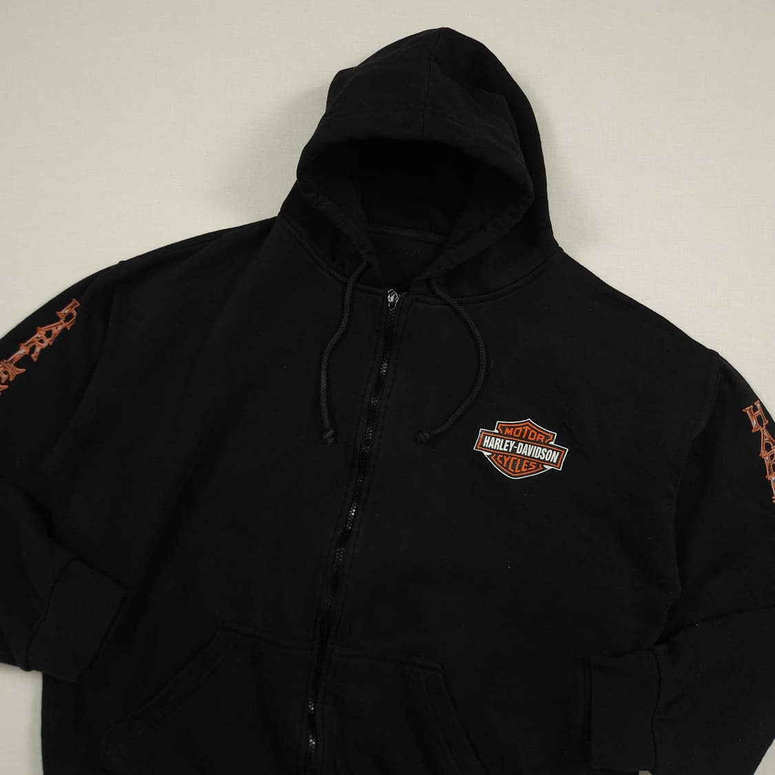 XL(105) 할리 데이비슨 시그니처 후드집업 블랙 상품이미지1
