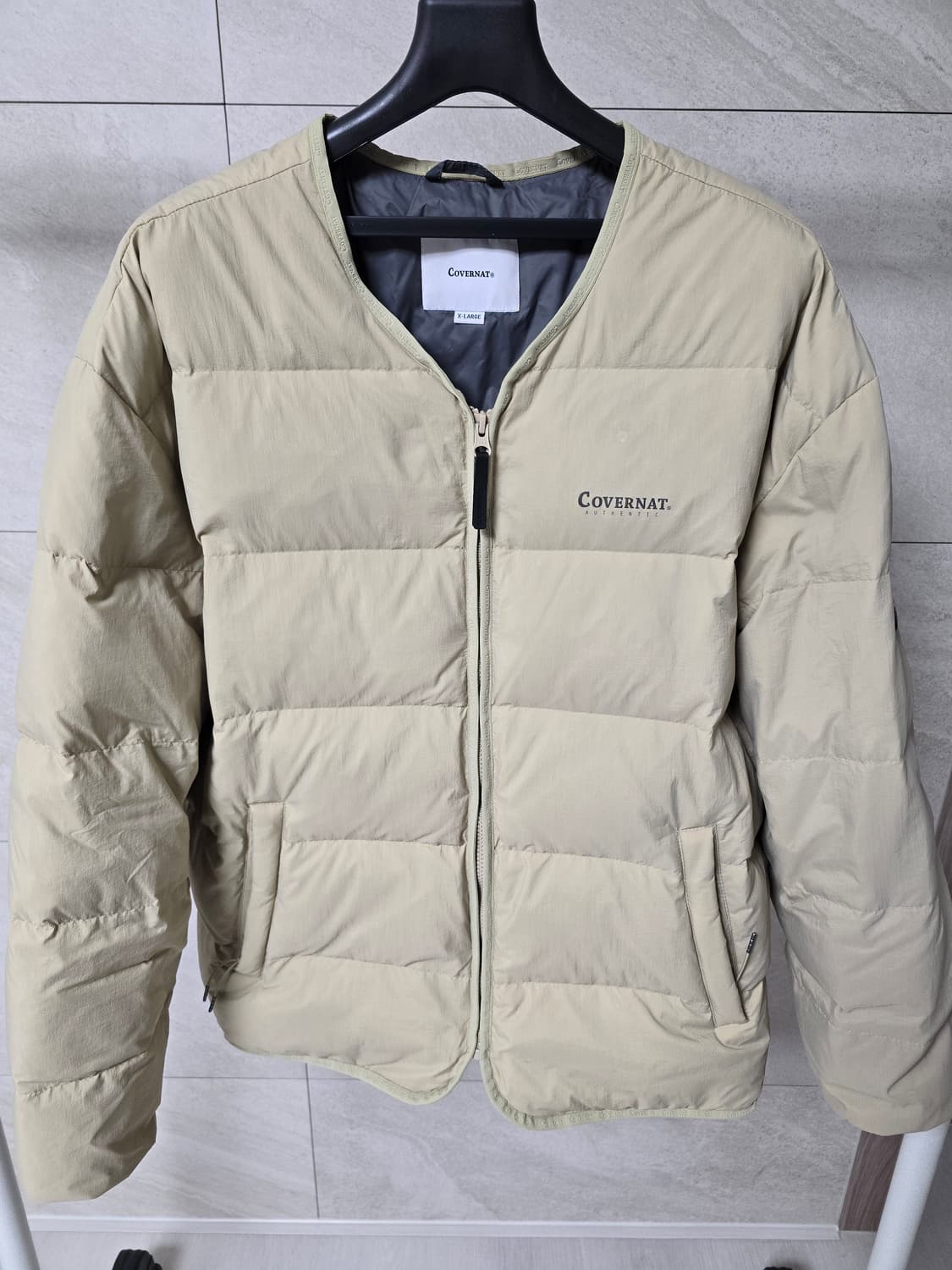 커버낫 깔깔이패딩 XL 베이지 상품이미지1