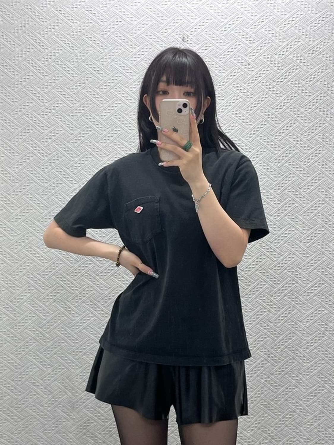 단톤 레트로 빈티지 캐주얼 포켓 워크 반팔티 95 C12618 상품이미지2