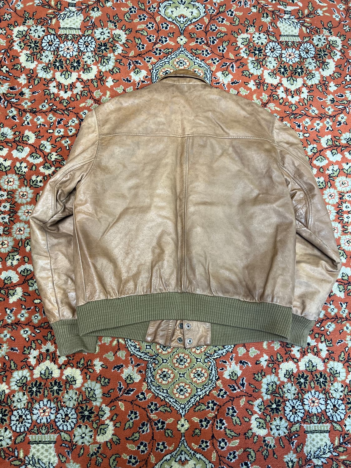 [L] Windbreaker 빈티지 리얼레더 A2 플라이트 자켓 브라운 상품이미지4