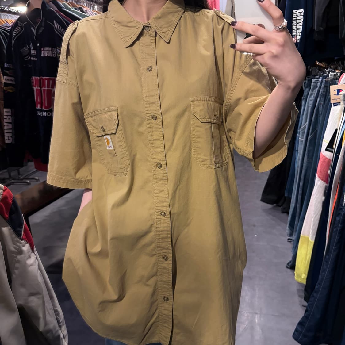 [IM] Carhartt 칼하트 반팔 셔츠 베이지 상품이미지4