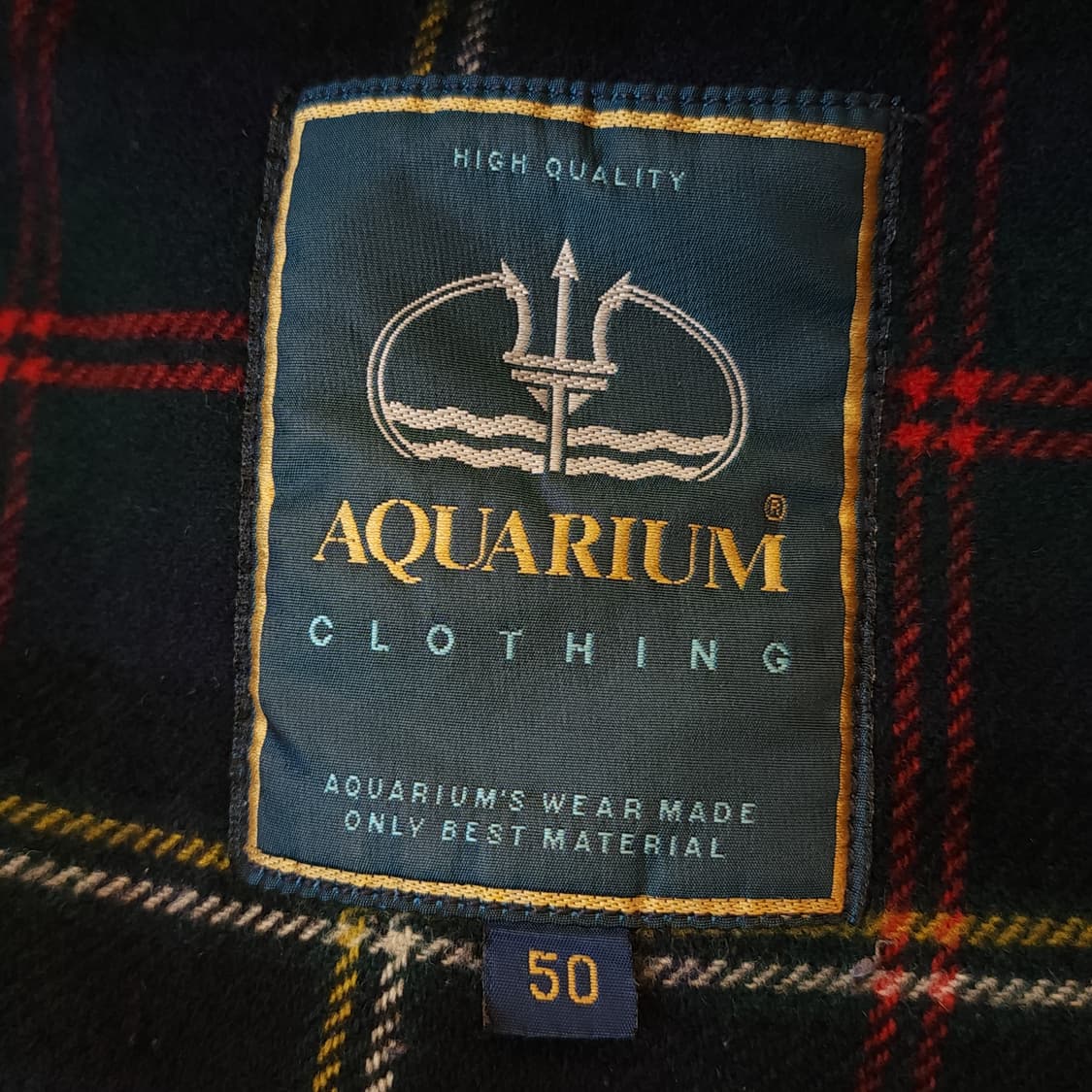 90s 잉글랜드 더플코트 플레드 체크 헤비울 빈티지 코트 블랙 50 상품이미지7