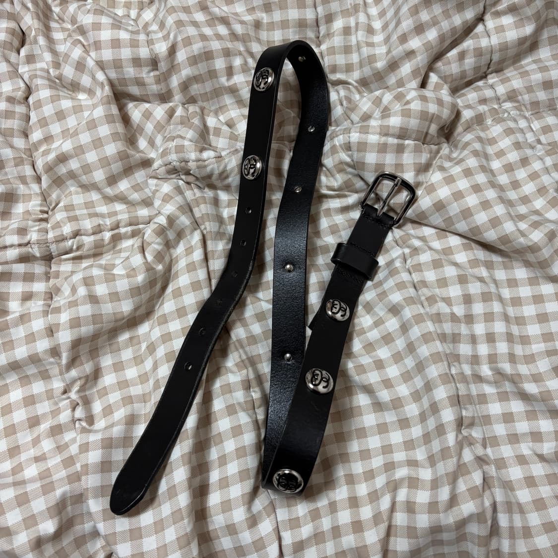 스투시 링크 스터드 벨트 블랙 s-m 상품이미지2