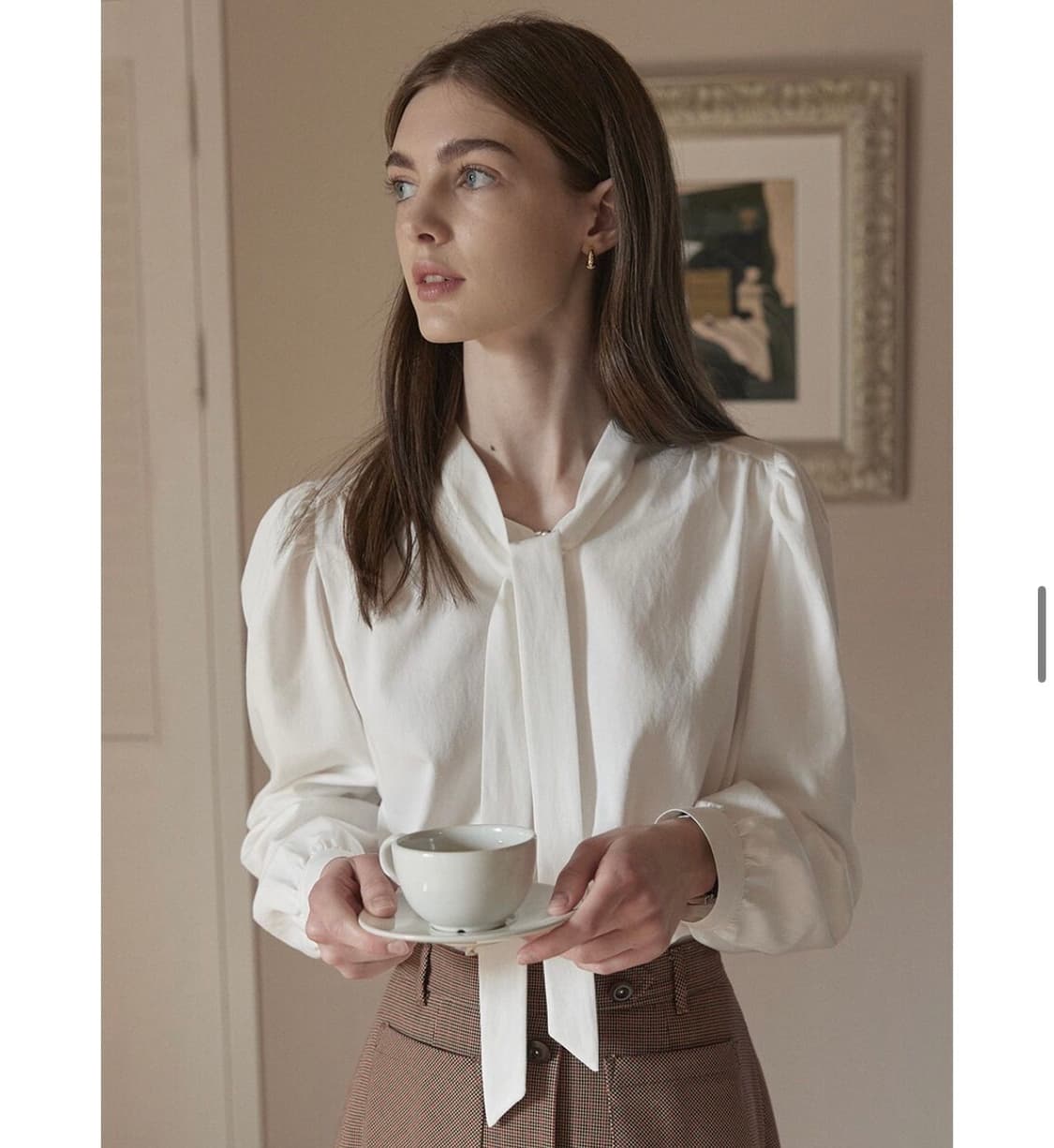 논로컬 타이 블라우스 상품이미지1