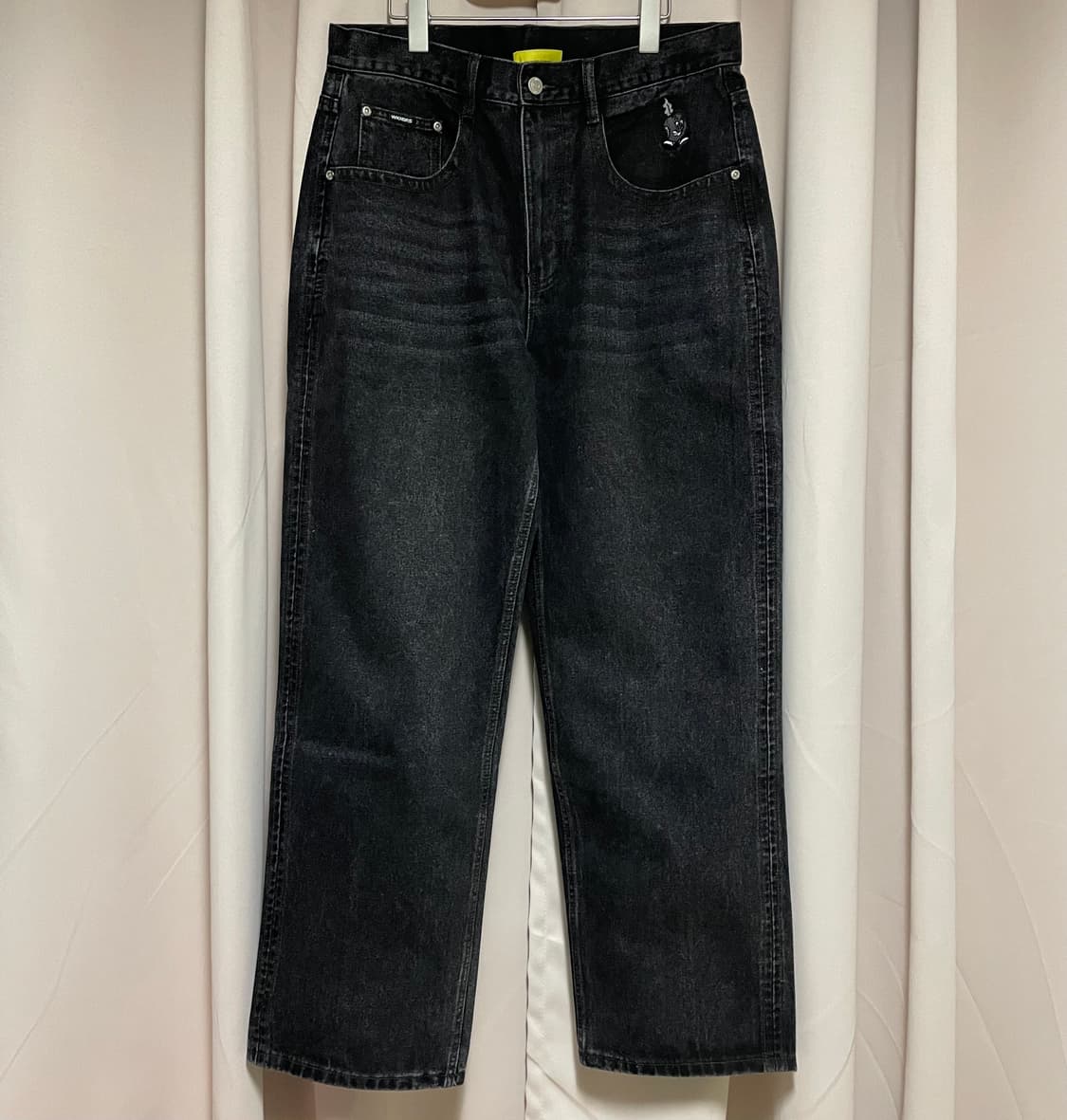 [XL] 위캔더스 OPEN SEAM DENIM PANTS (BLACK) 상품이미지1