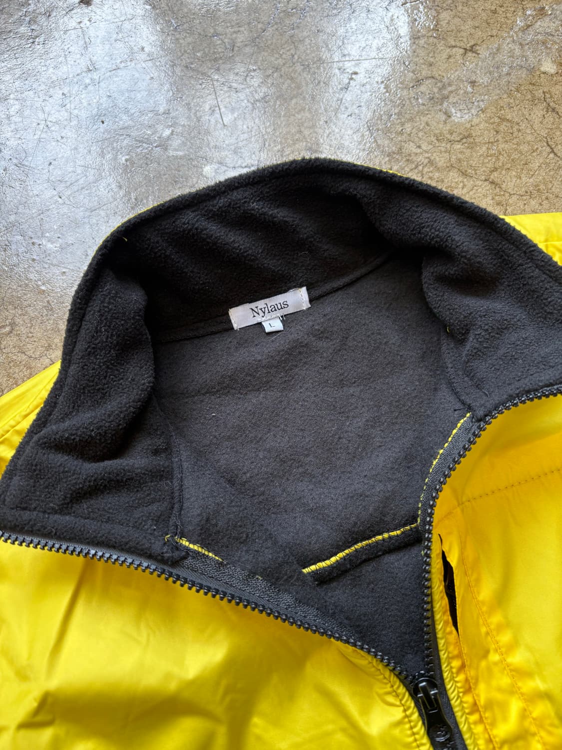 Nylaus 블랙 나일론 배색 플리스 상품이미지3