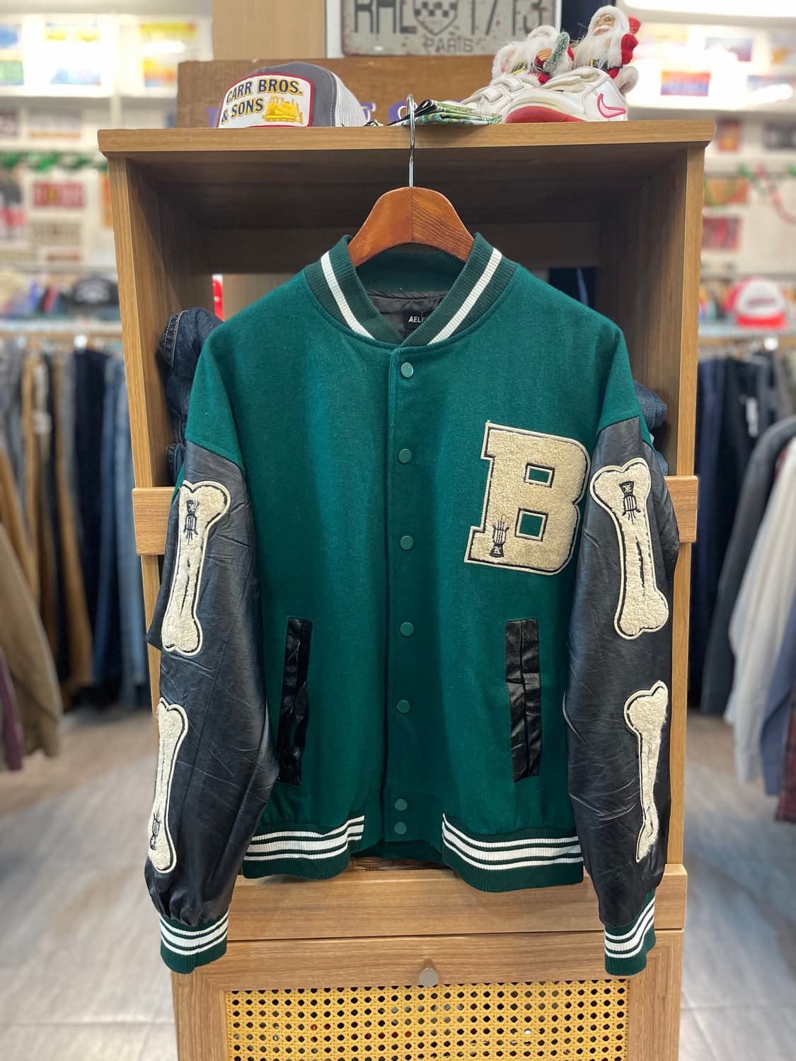 USA 빈티지 레더 바시티자켓 B51 상품이미지1