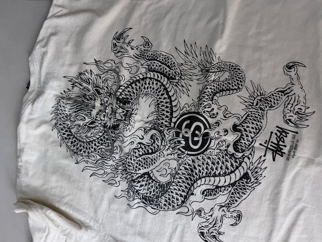 Stussy 스투시 드래곤 티셔츠 화이트 상품이미지2