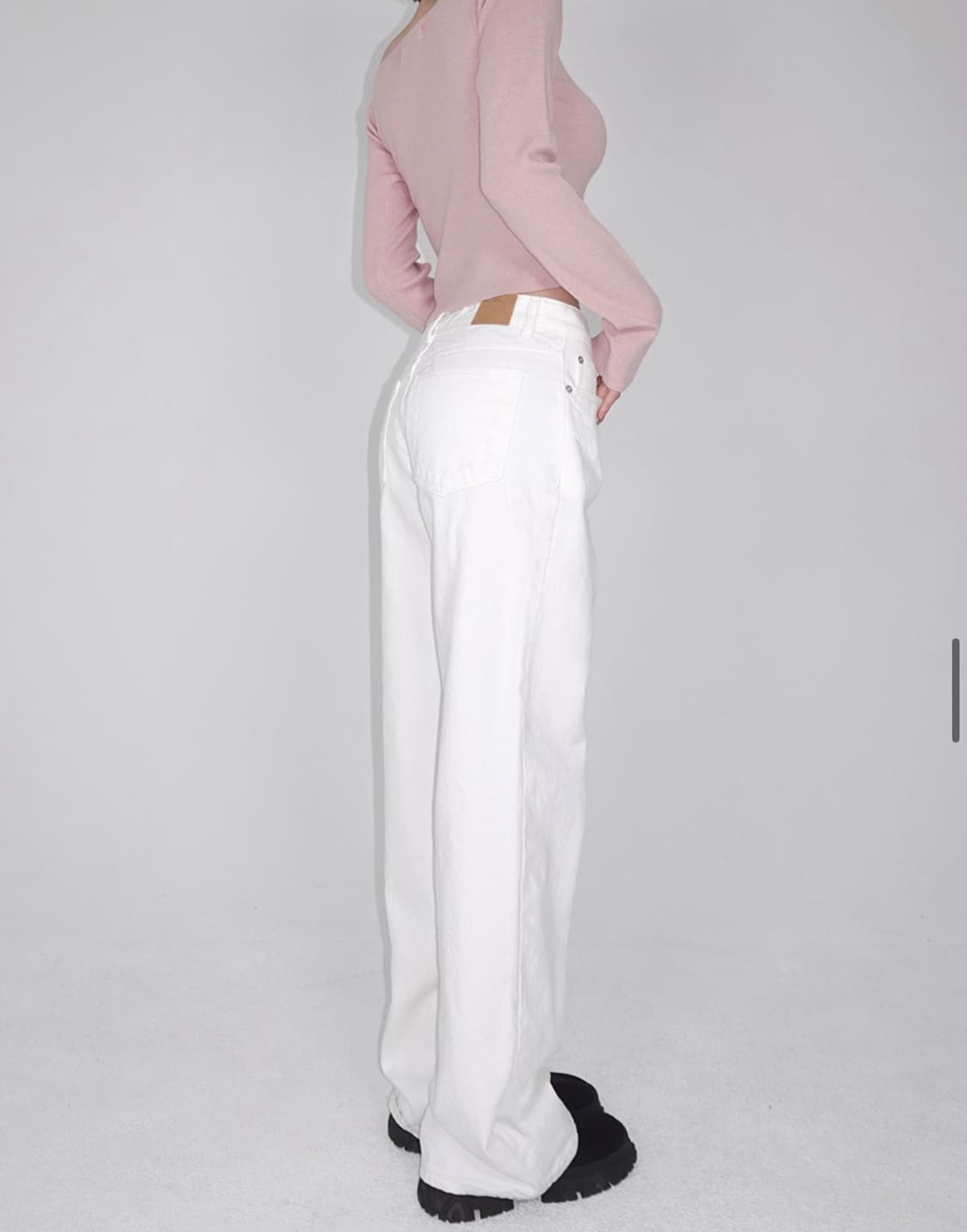 (새상품)화이트 바지 상품이미지3