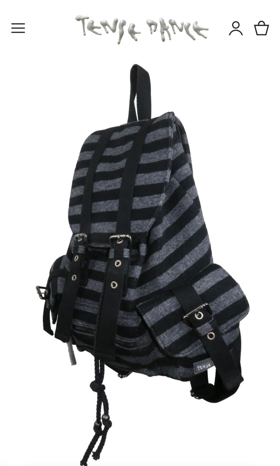 탠스댄스Wool stripe backpack_black 상품이미지2
