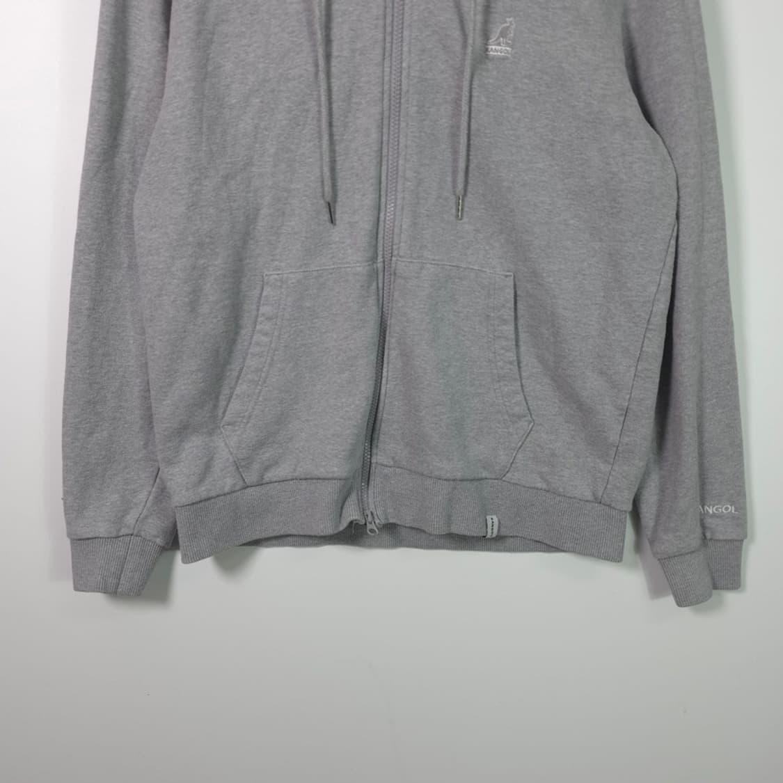 캉골 베이직 심볼 로고 그레이 후드집업 M 상품이미지4