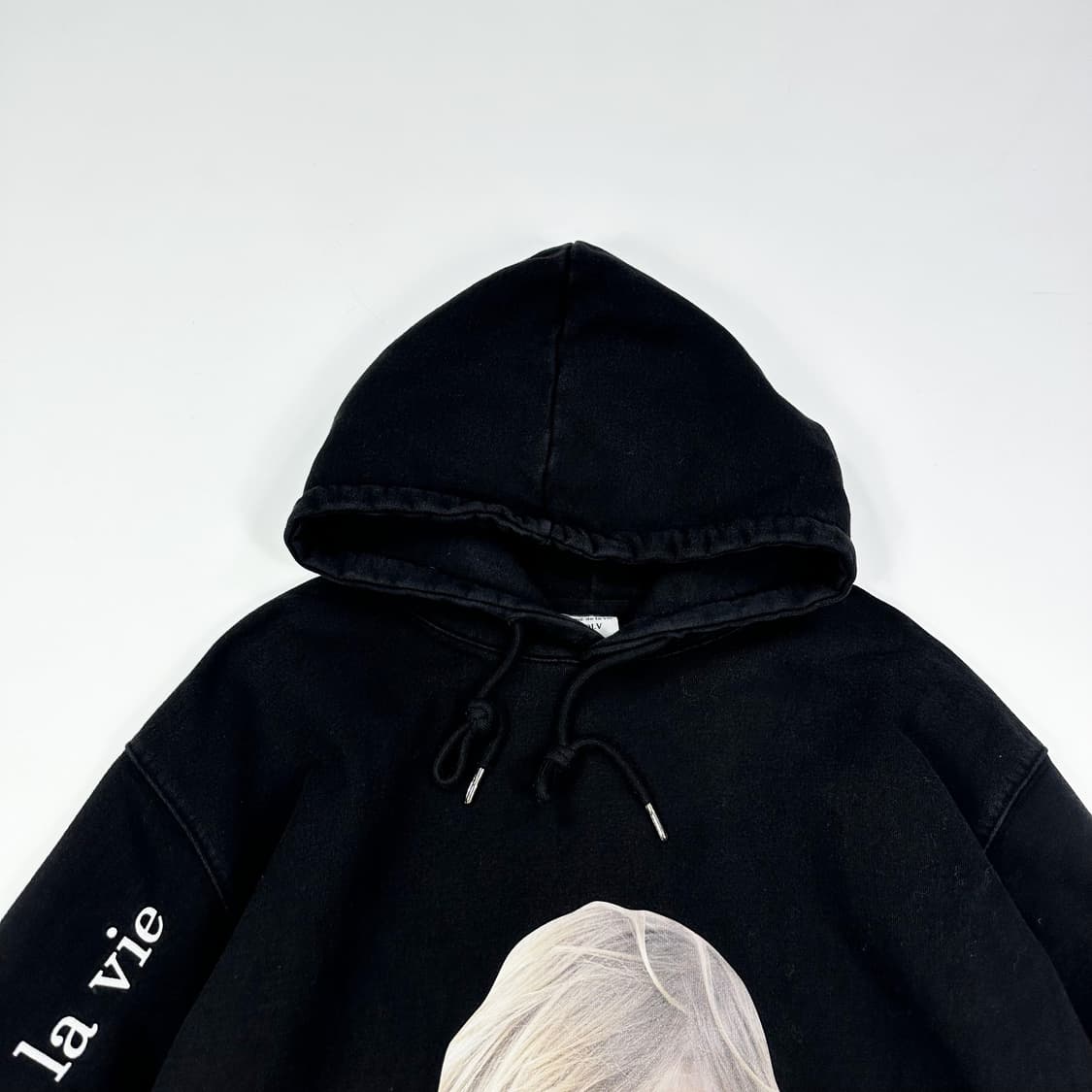 아크메드라비 베이비 페이스 블랙 후드티 (실측 L) 상품이미지1