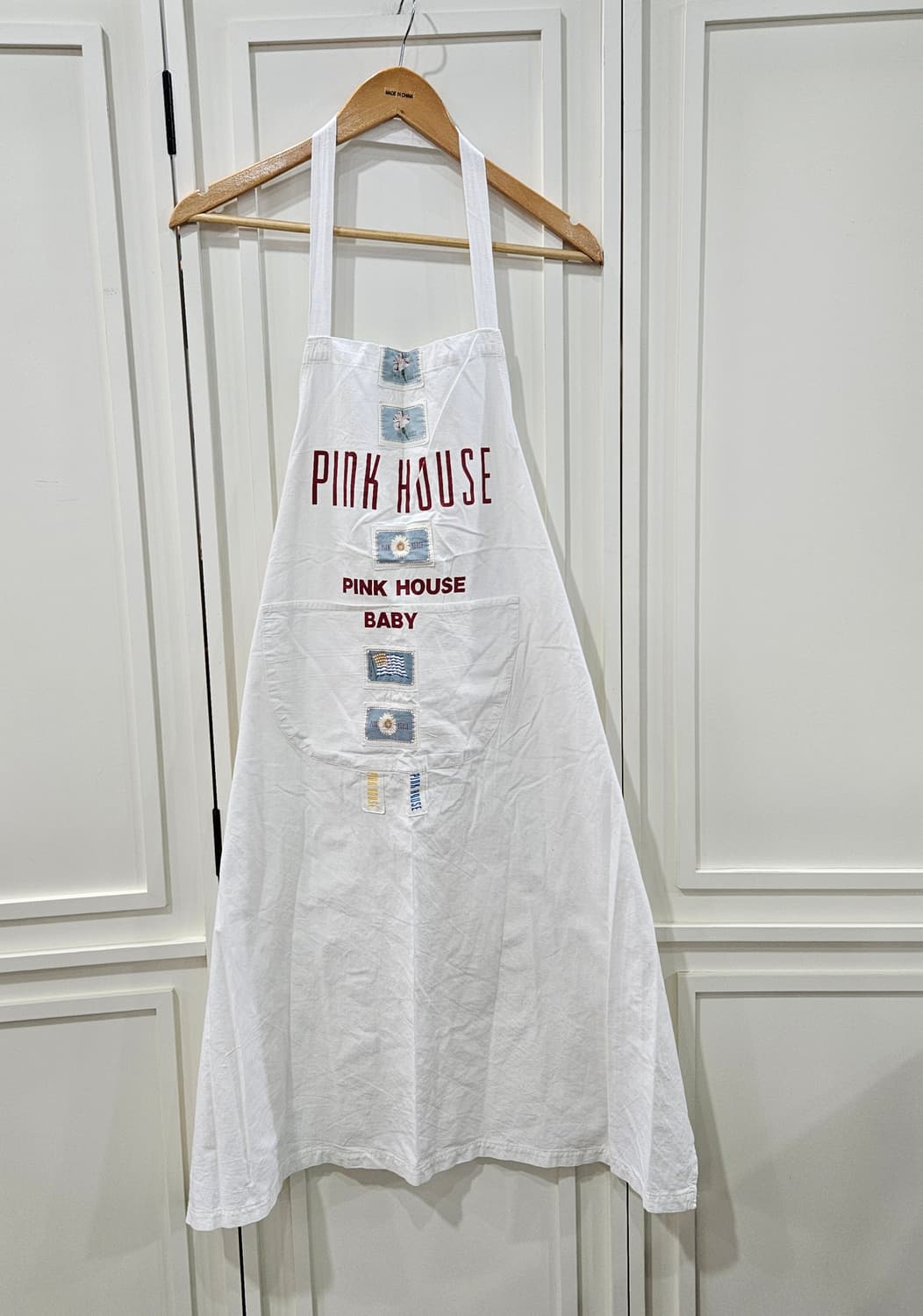 핑크하우스 화이트 에이프런 앞치마 상품이미지1