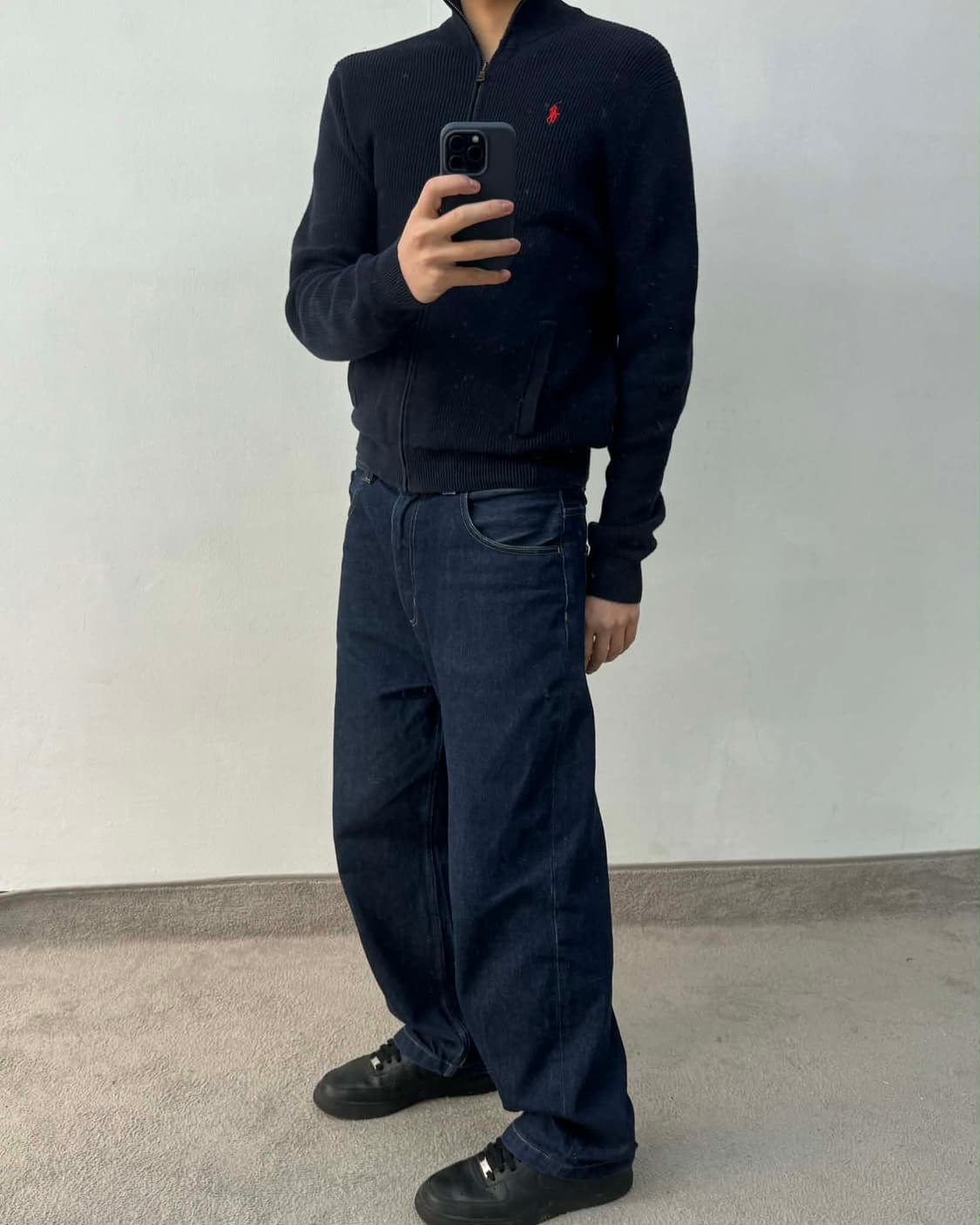 [M] 폴로 랄프로렌 신형 라벨 립 코튼 니트 집업 가디건 상품이미지3