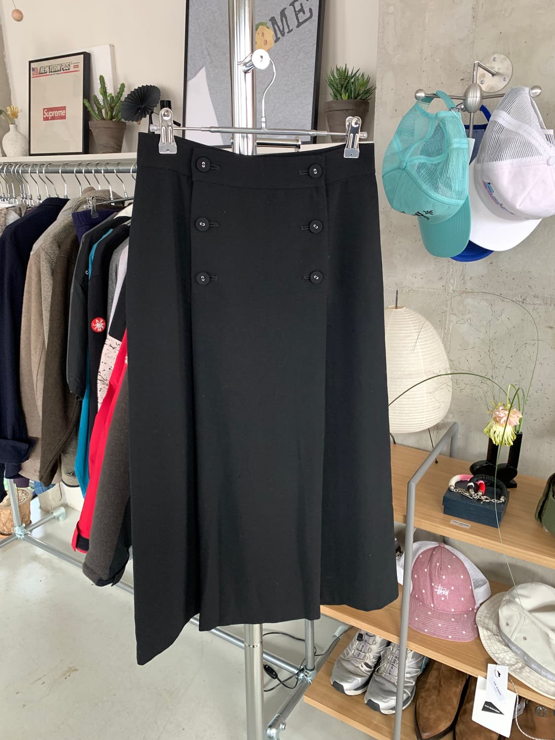 꼼데가르송 트리콧 버튼 디테일 스커트 상품이미지1