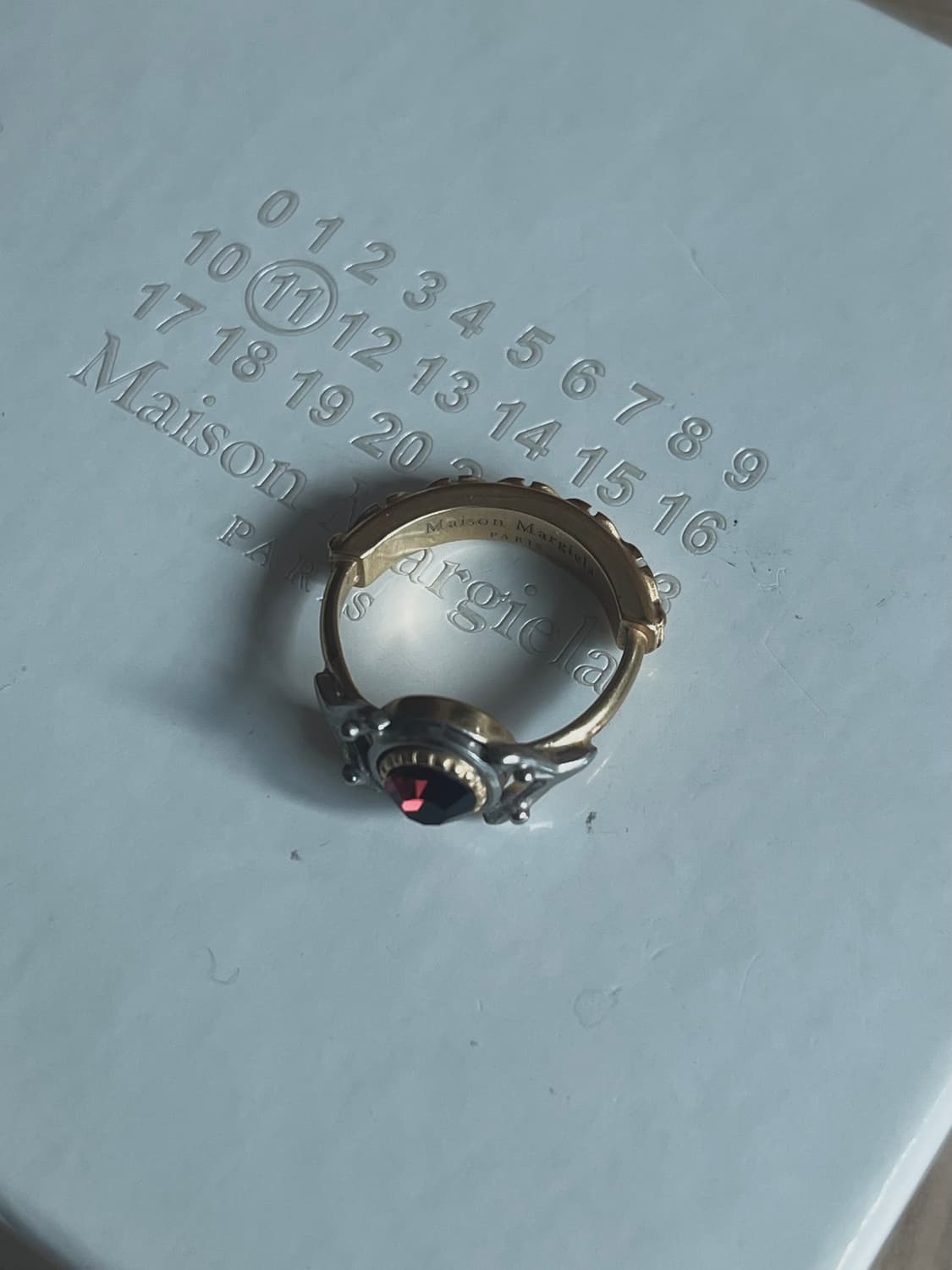 마르지엘라 가넷 팔라듐 링 상품이미지1