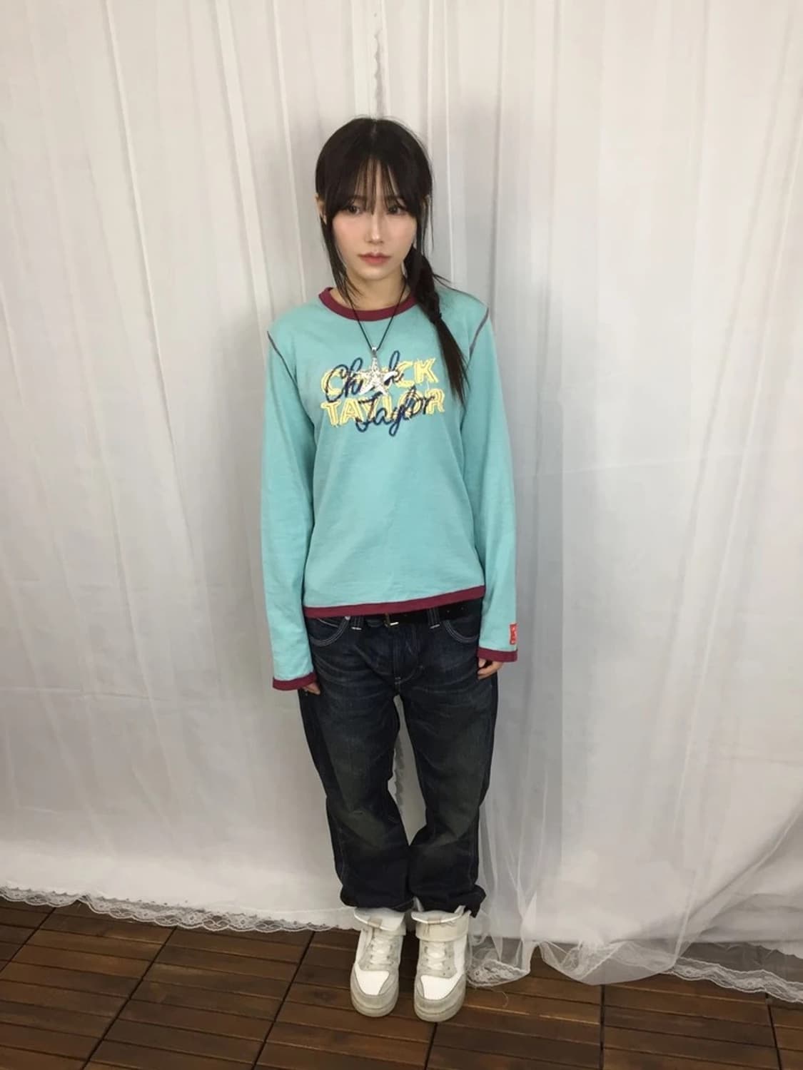 Converse Chuck Taylor Blue Long Sleeve 상품이미지1