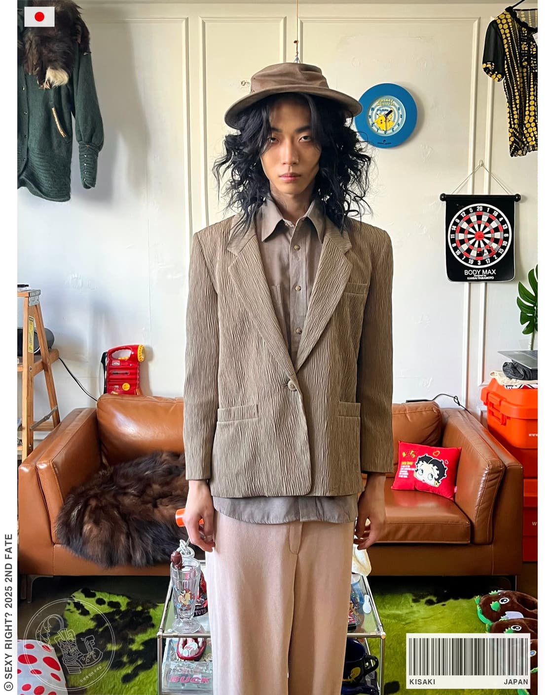 1980-90s Kasaki Japan Old Pleats Blazer 상품이미지1