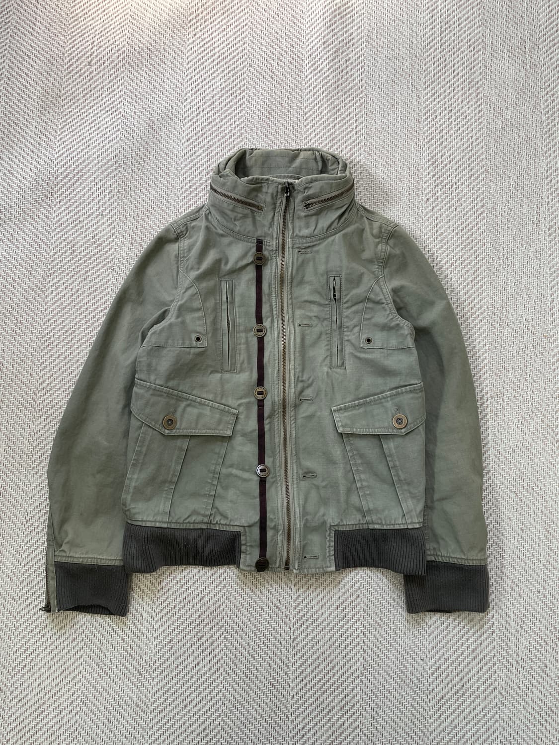 Lari 하이브리드 유틸리티 밀리터리 자켓 y2k goa 상품이미지1