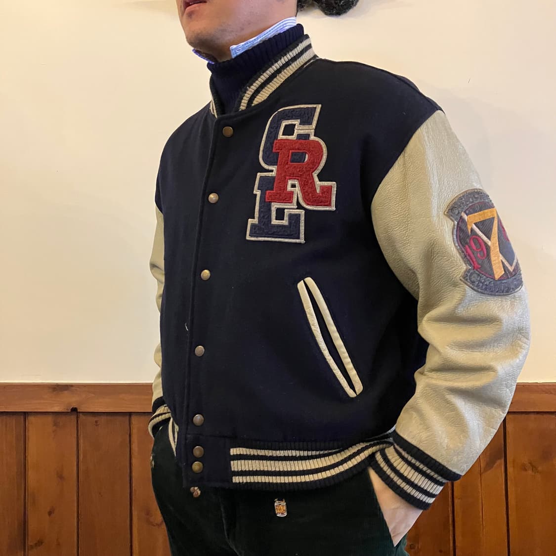 챕스 랄프로렌 1978 패치드 바시티 자켓 M 상품이미지9