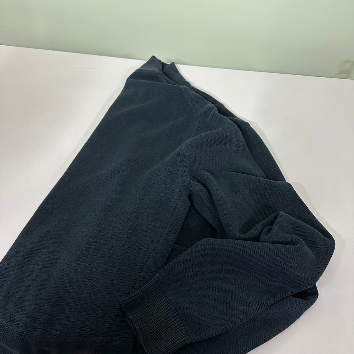 XL 라코스테 네이비 면 니트집업 상품이미지5