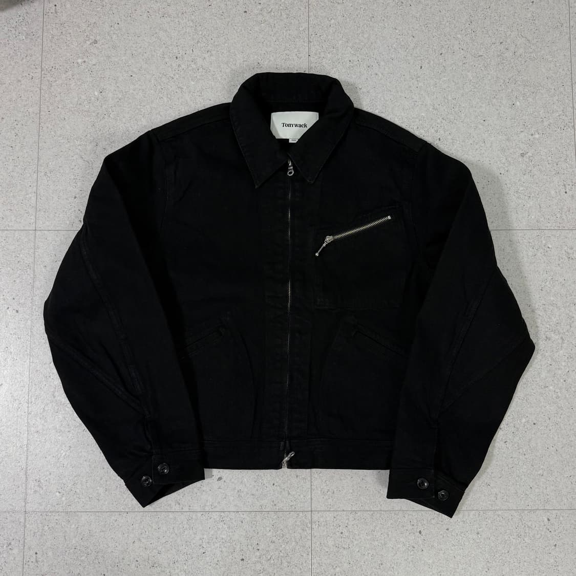 토니웩 Rinsed 데님 워크 자켓 블랙 상품이미지1