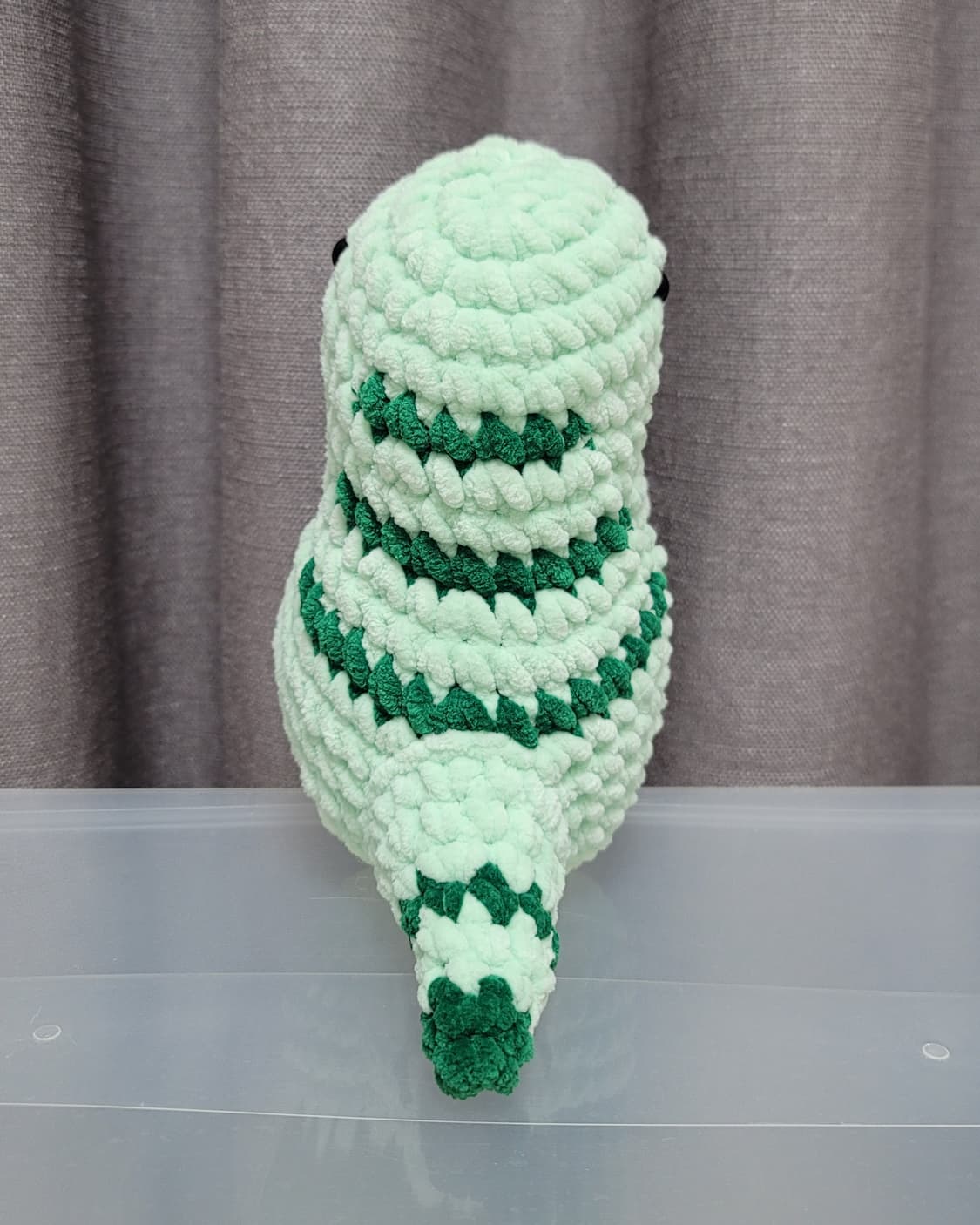 공룡 뜨개 인형(하자) 핸드메이드 솜인형 빈티지 손뜨개 도마뱀 용 캐릭터 상품이미지4