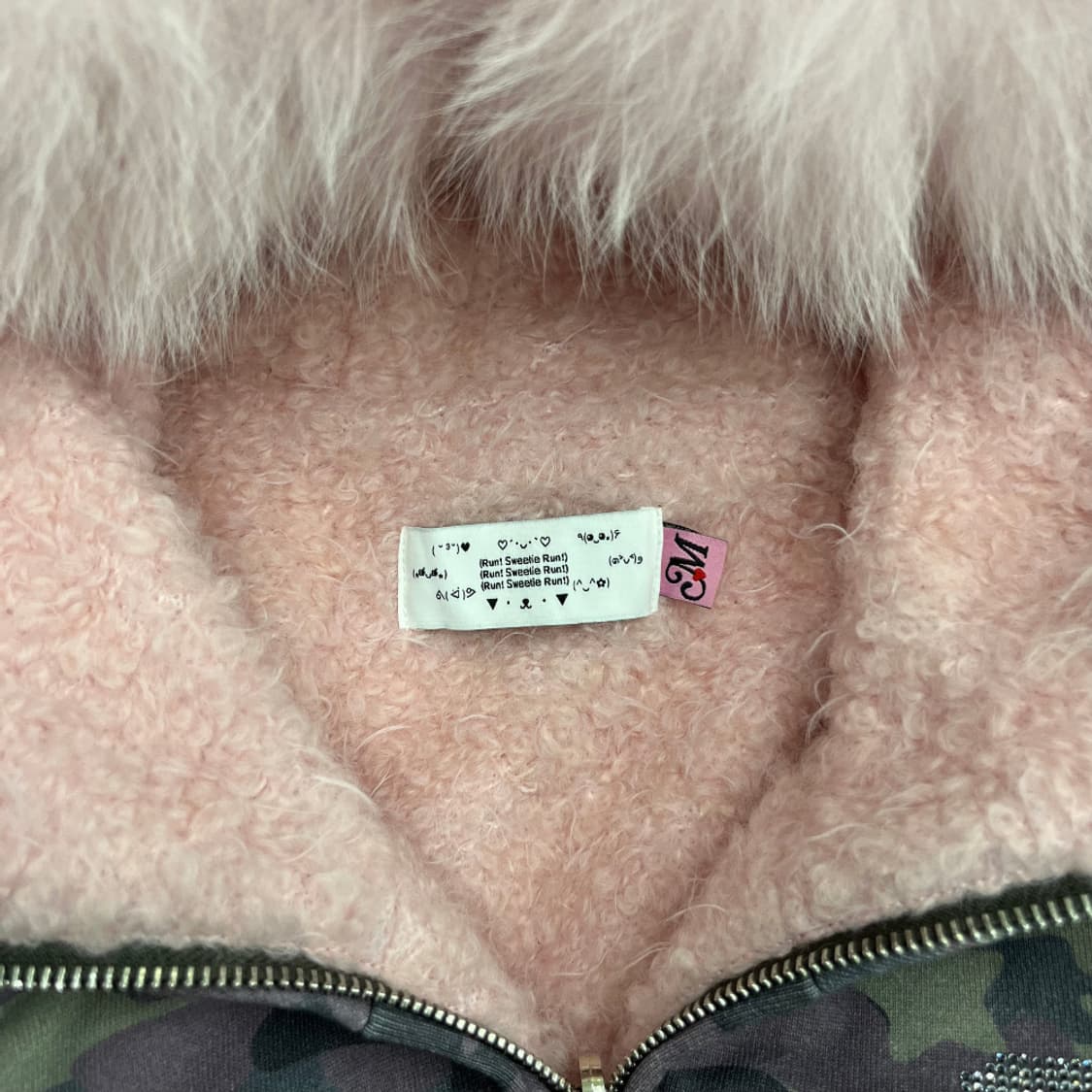 재팬 카모 딸기우유맛 울프죠 리버시블 후드 점퍼 상품이미지7