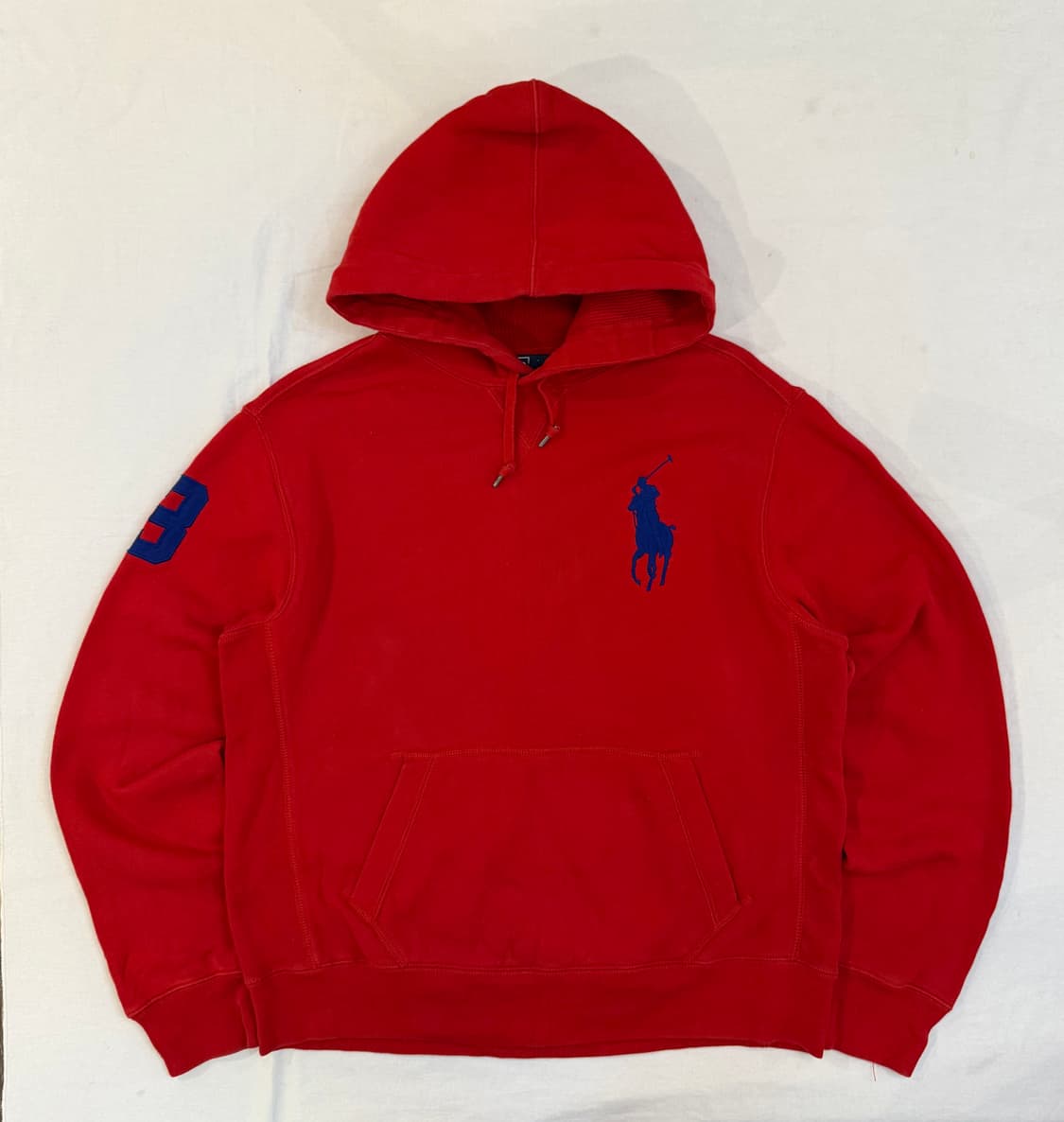 폴로 랄프로렌 빅포니 와플 후드티 버건디 레드 상품이미지1
