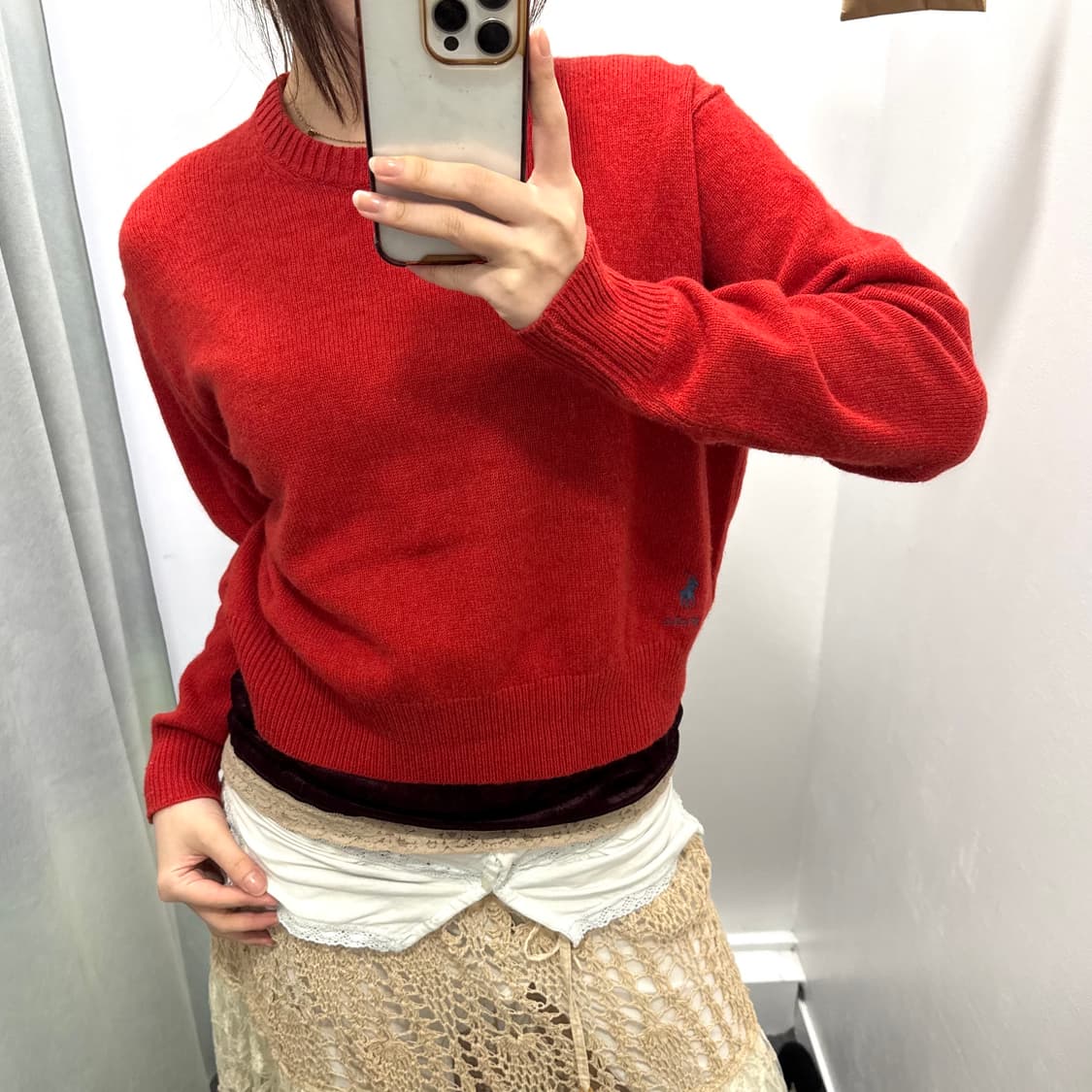 폴로 레드 니트 상품이미지2