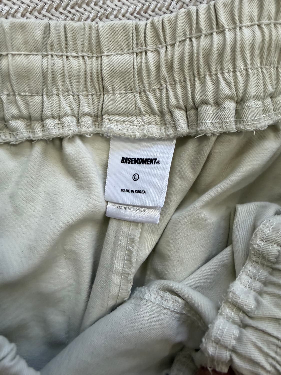 정품) 베이스모먼트 와이드 카고팬츠 L 상품이미지7