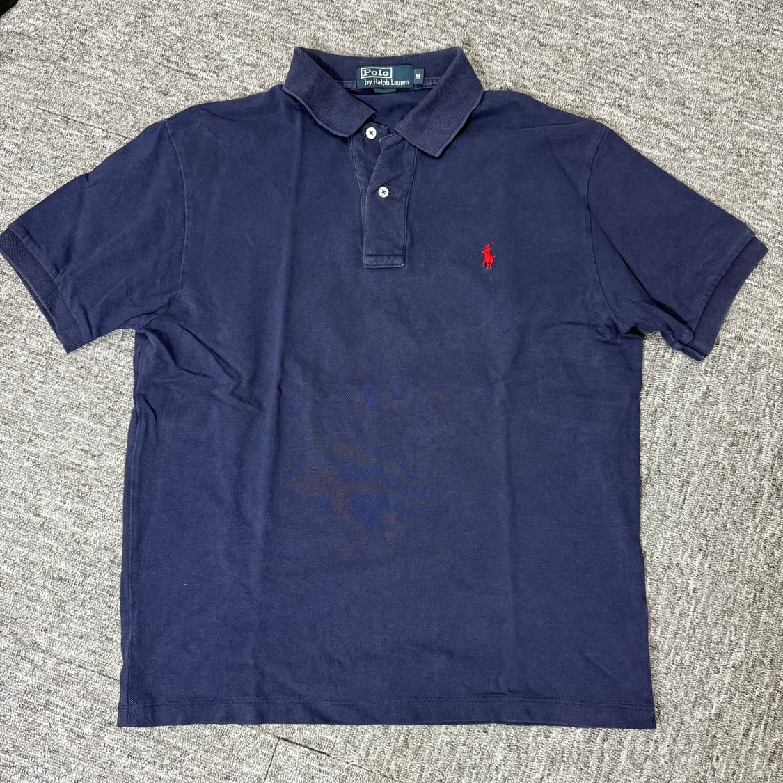  빈티지 폴로카라 반팔티 (Navy) | 총기장 수선 상품이미지1