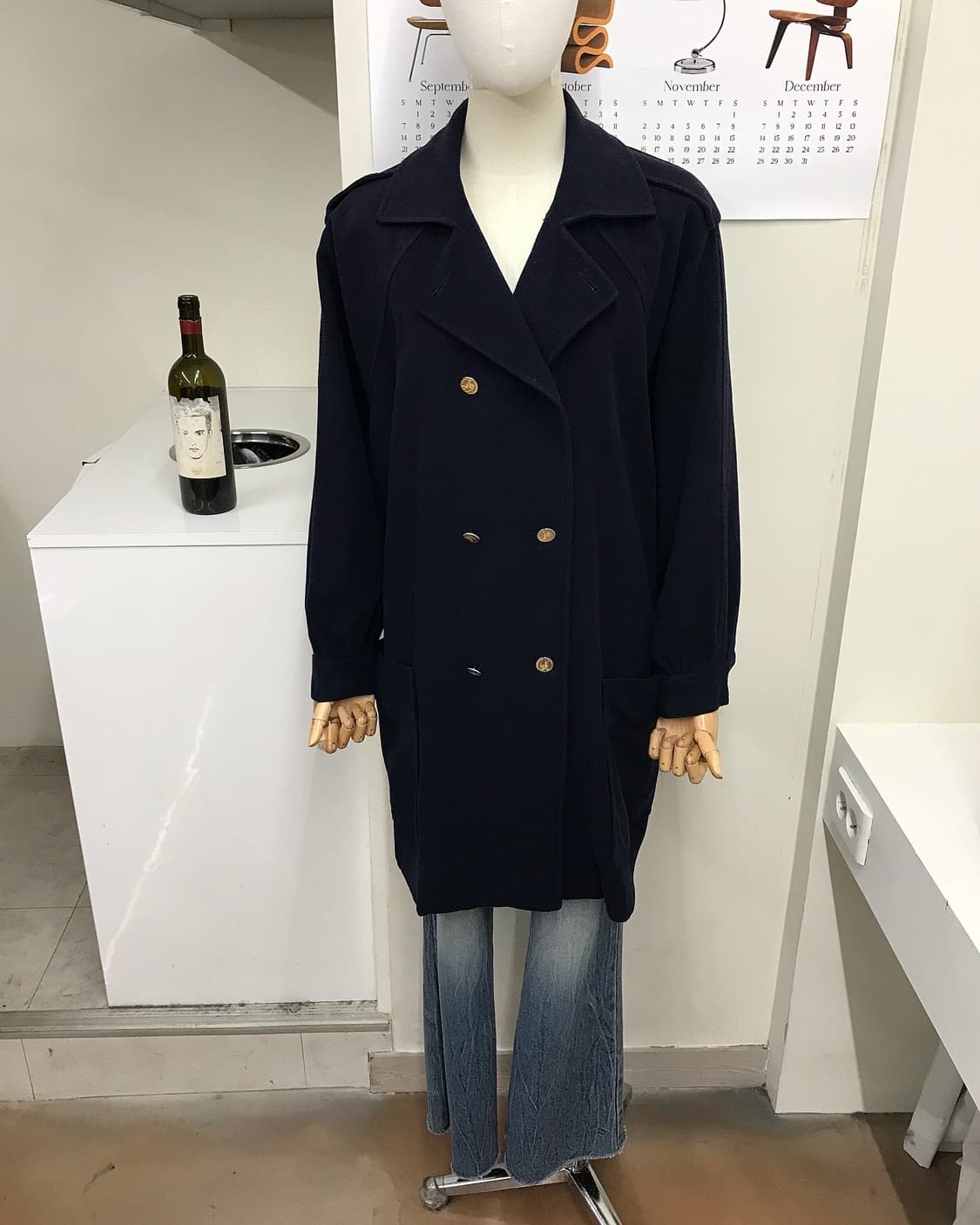 버버리 캐시미어 금장 더블 코트 상품이미지8