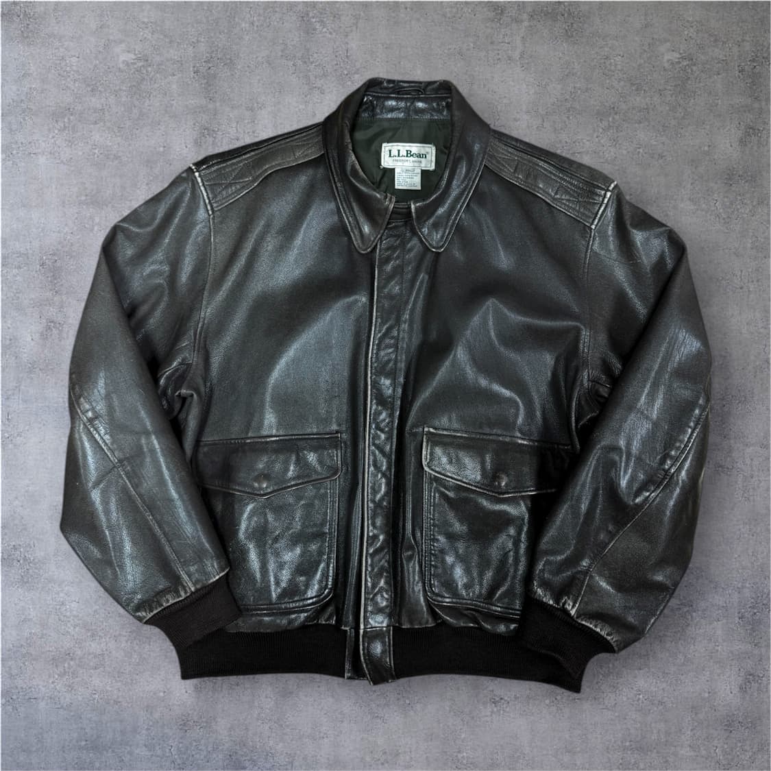 USA made)엘엘빈(llbean) A-2 레더자켓 XL 상품이미지1