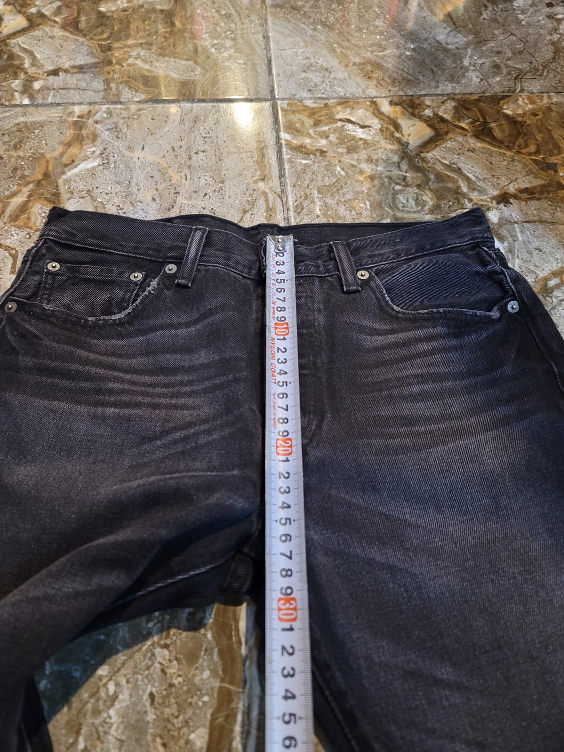 리바이스 501 흑청 데님 팬츠  상품이미지8