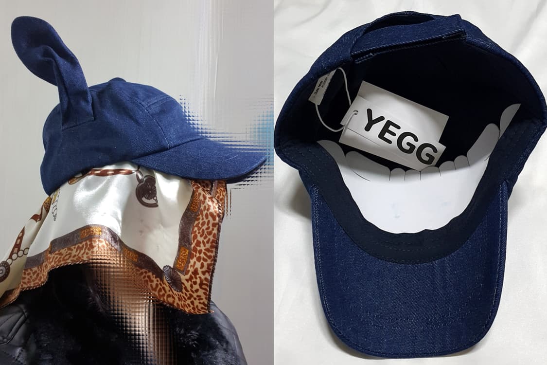 데님 블루  예그 트위스트 윙 캡 볼캡 모자  상품이미지10